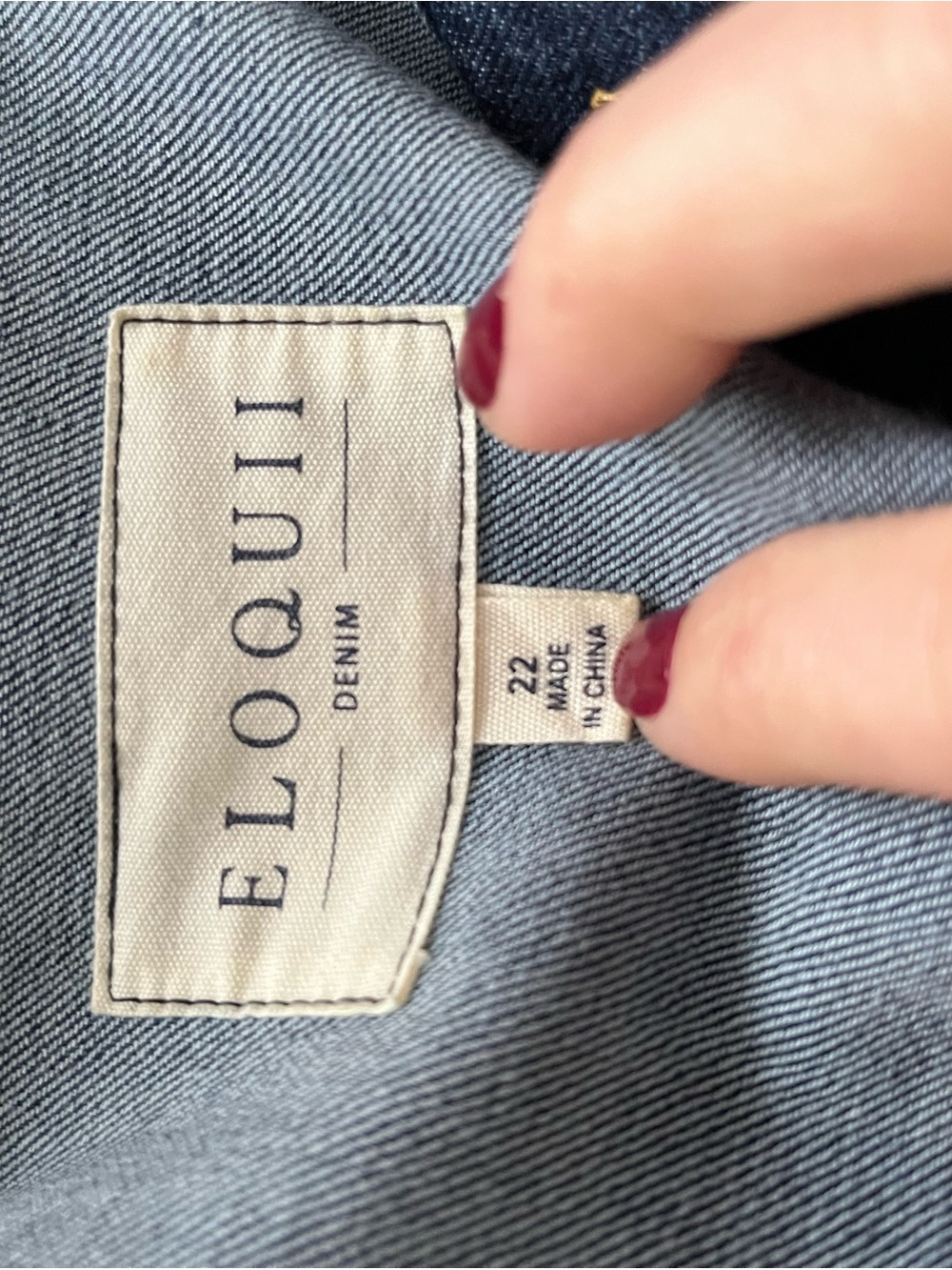 ELOQUII Dark Wash Denim Shirt Dress | Belted | Size 22 - Picture 5 of 6